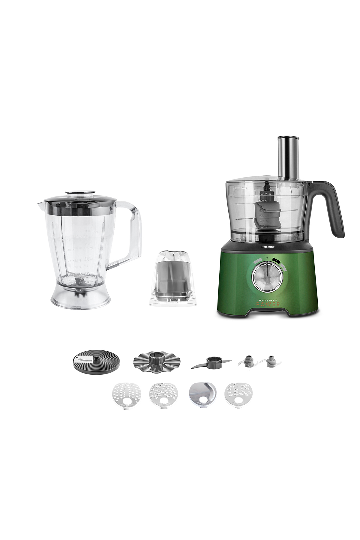 Mastermaid Power Multifunctional 10 in 1 Emerald Green Food Processor 2000 W