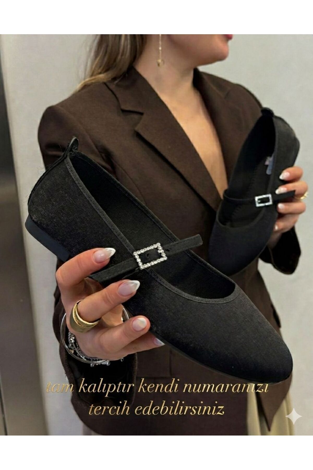 İncimoda  Saten Kadın Babet Ortopedik Hafızalı Taban Yuvarlak Burun Danya