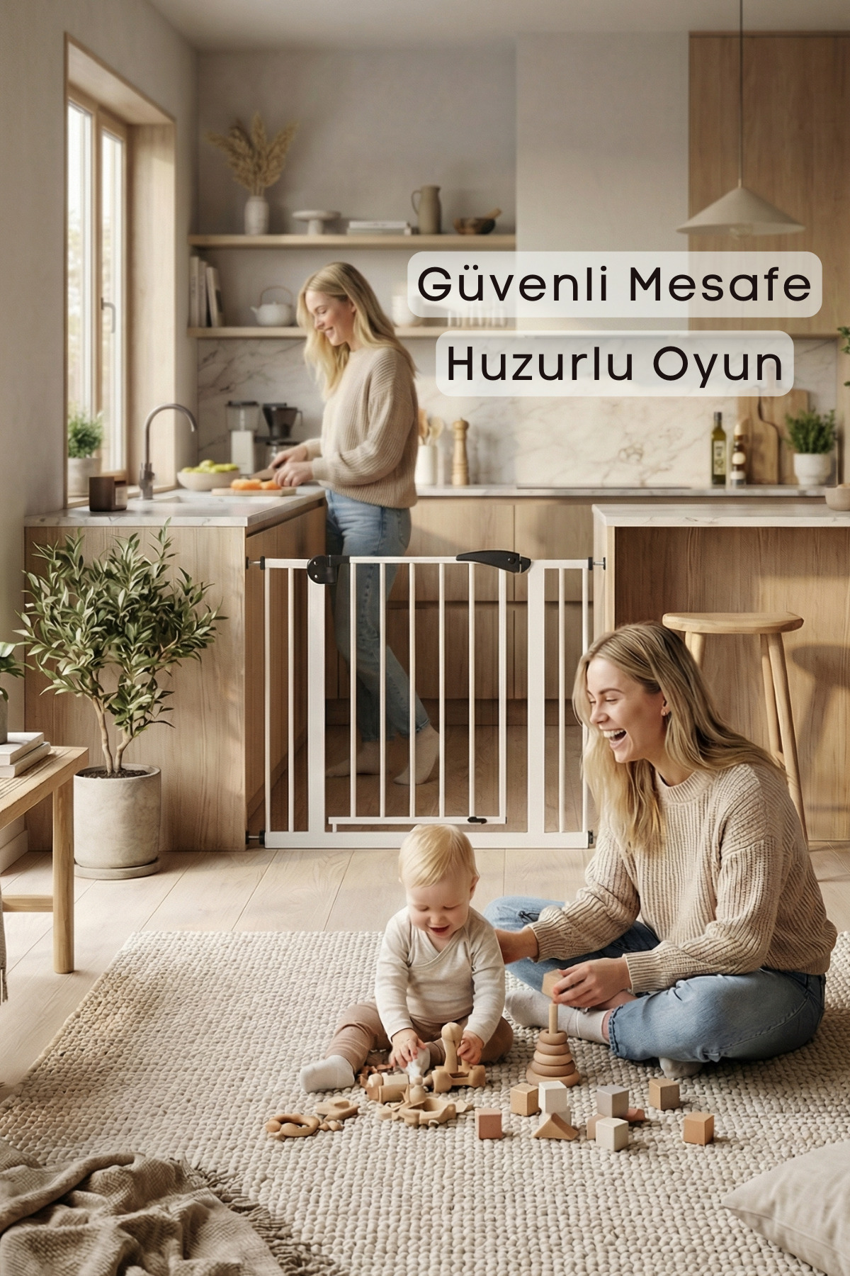 Kiwi Be Safe Bebek Güvenlik Kapısı 75-85 cm Aralığı için Uygun - Çocuk Emniyet Kapısı fotoğrafı 6 (önizleme)