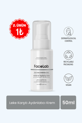 FaceLab Leke Karşıtı Niacinamide Alpha Arbutin Nemlendirici Cilt Bakım Kremi ...