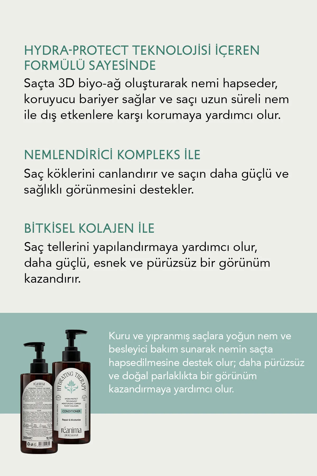 Hydrating Theraphy Saçı Nemlendiren Parlaklık ve Pürüzsüzlük Sağlamaya Yardımcı Saç Bakım Kremi — HYD-SKRM — تصویر 7 از 8