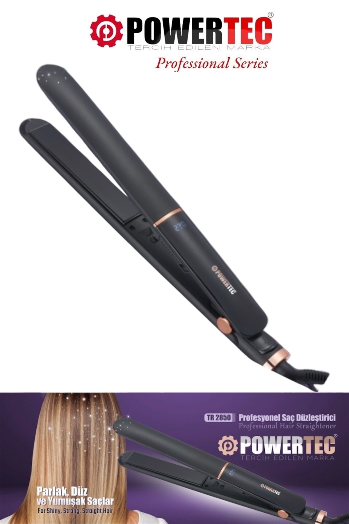 Powertec TR-2850 Seramik Saç Şekillendirici Düzleştirici - Fiyatı, Yorumları