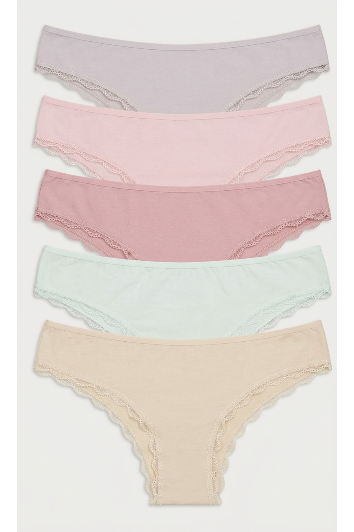 Nicoletta Ženske gaćice, pakovanje od 5 komada, brazilski pamuk, likra, vanila