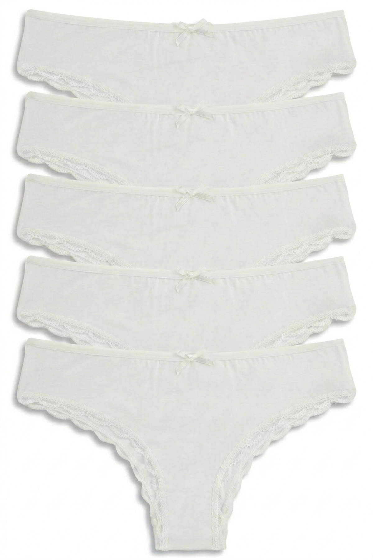 Women Briefs 5 Pack Brazillian White