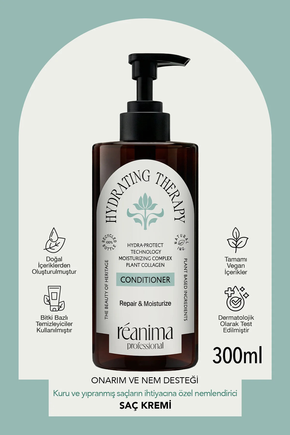Reanima Hydrating Theraphy Saçı Nemlendiren Parlaklık ve Pürüzsüzlük Sağlamaya Yardımcı Saç Bakım Kremi — HYD-SKRM