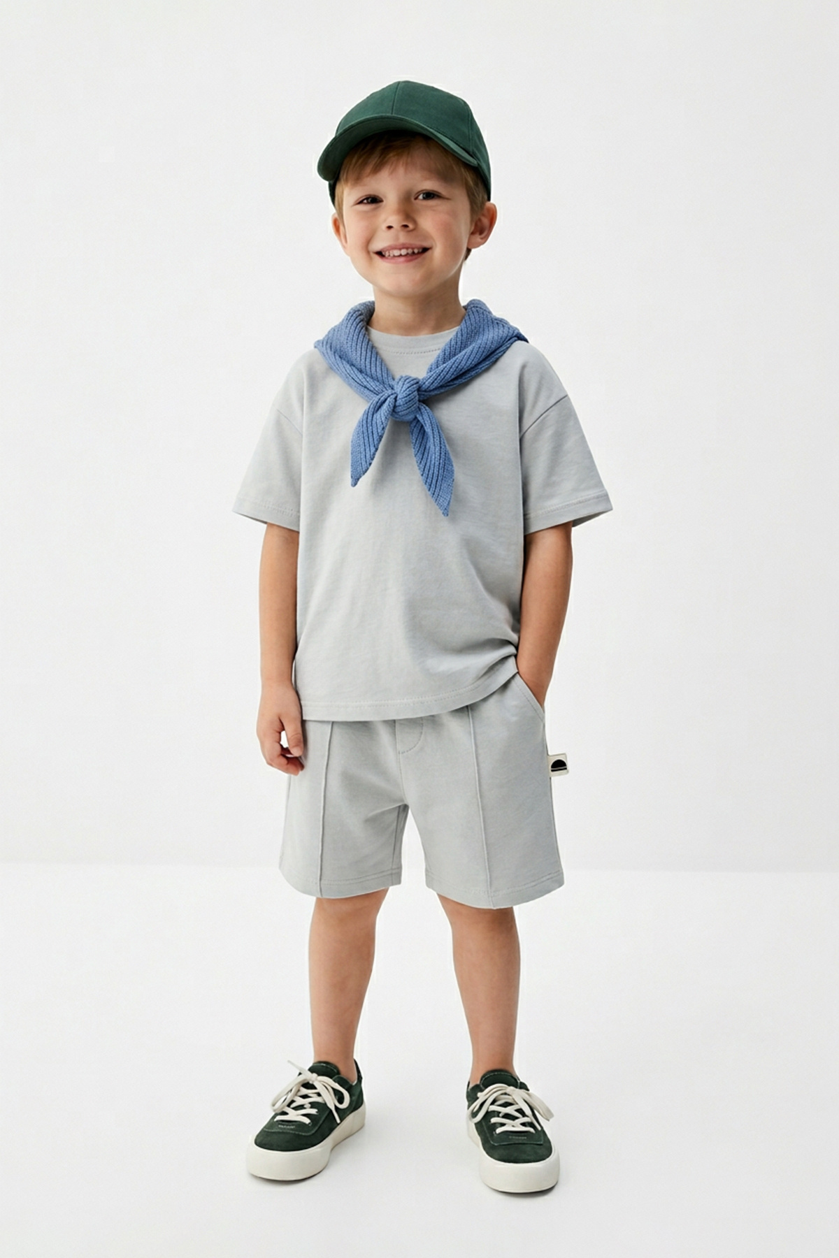 Trendyolmilla Kids Gri Erkek Çocuk Düz Örme Alt - Üst Takım TKDSS26AU00102