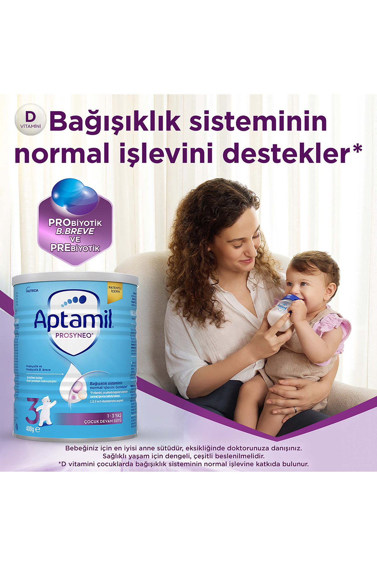 Aptamil Prosyneo 3 Prebiyotikli Probiyotikli Çocuk Devam Sütü 400Gx3 fotoğrafı 6 (önizleme)