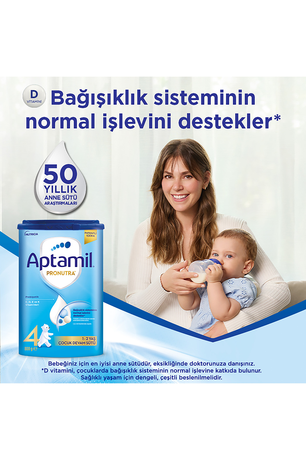 Aptamil 4 Prebiyotikli Çocuk Devam Sütü 1+ Yaş 600 x 3 Adet 1800 Gr fotoğrafı 3 (önizleme)