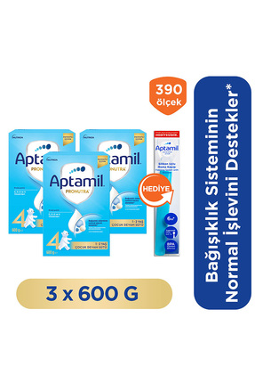 Aptamil 4 Prebiyotikli Çocuk Devam Sütü 1+ Yaş 600 x 3 Adet 1800 Gr