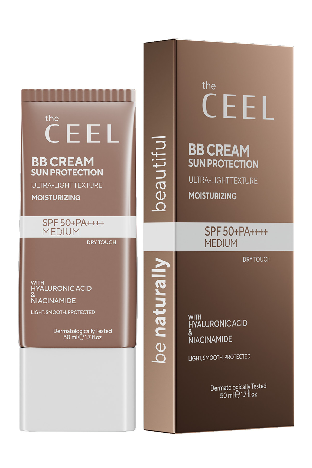 کرم بی بی با SPF 50+ و PA++++ محافظت در برابر آفتاب، ضد لک و مرطوب کننده 50 میلی لیتر — بژ TCBBKMM020 — تصویر 2 از 7