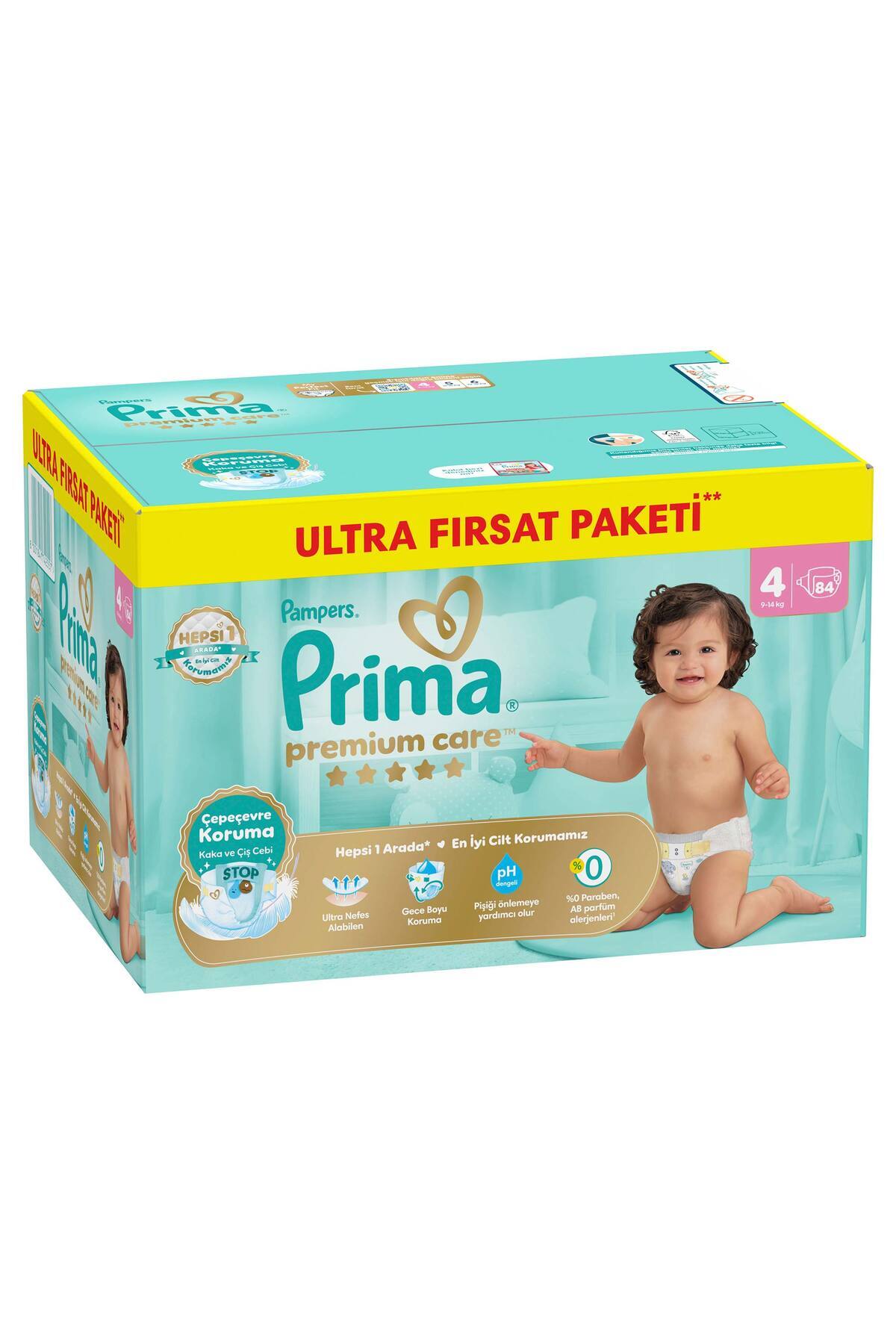 Prima Bebek Bezi Premium Care 4 Numara 84 Adet  Ultra Fırsat Paketi fotoğrafı 2 (önizleme)