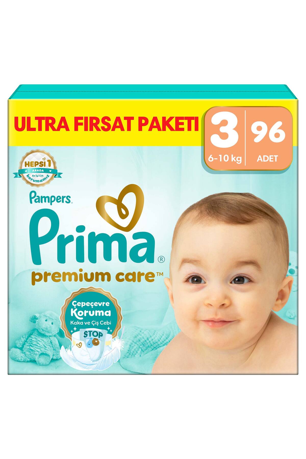 Prima Bebek Bezi Premium Care 3 Numara 96 Adet Ultra Fırsat Paketi