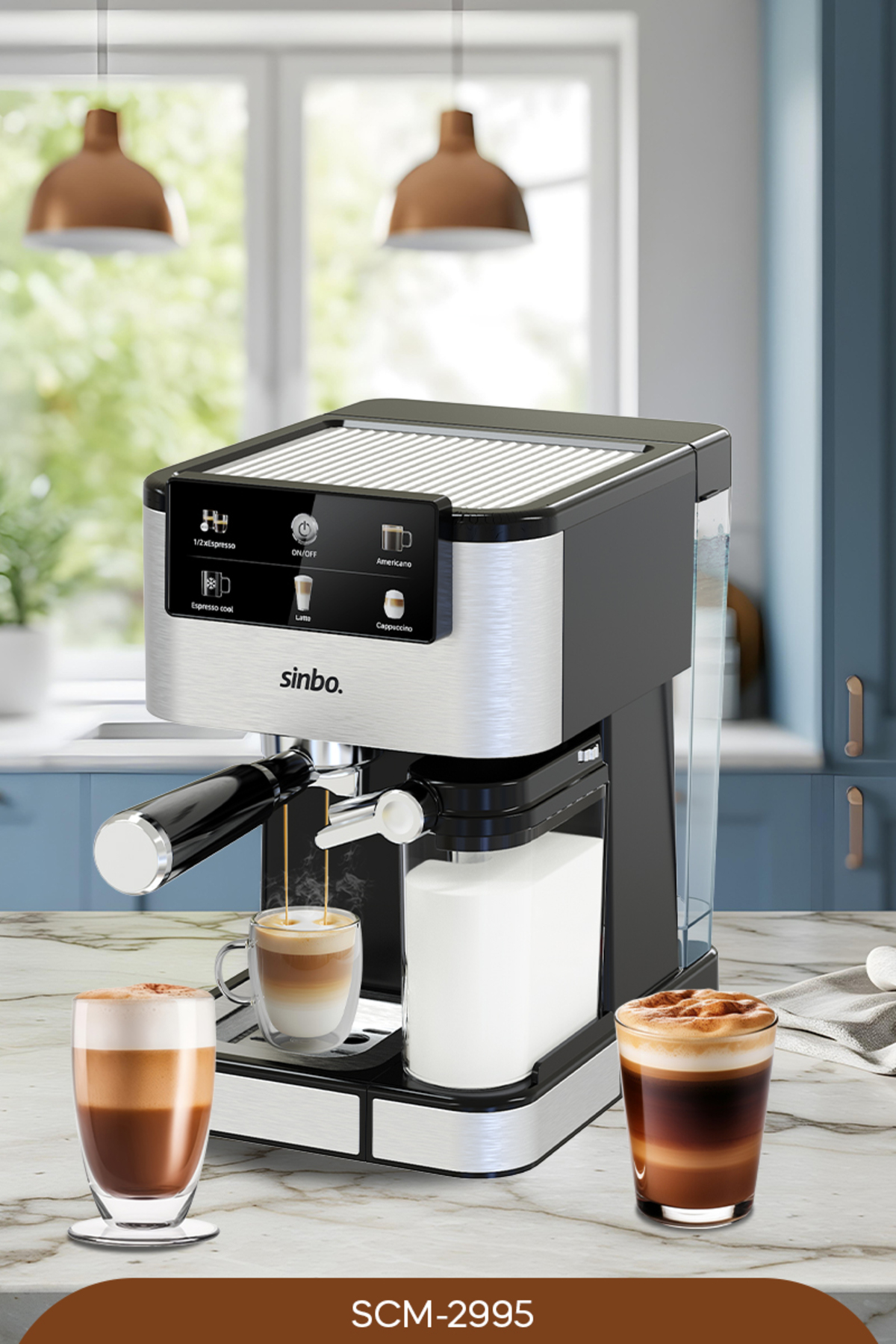Scm 2995 -Kapsül Kahve Aparatlı Inox Espresso Makinesi 3