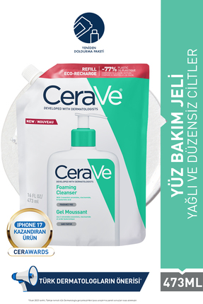 CeraVe Köpüren Temizleyici Refill 473 ml - Karma Ciltler