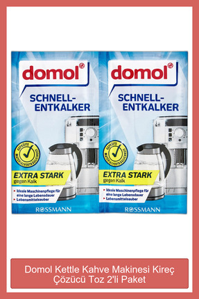Domol Kettle Kahve Makinesi Kireç Çözücü Toz 2'li Paket
