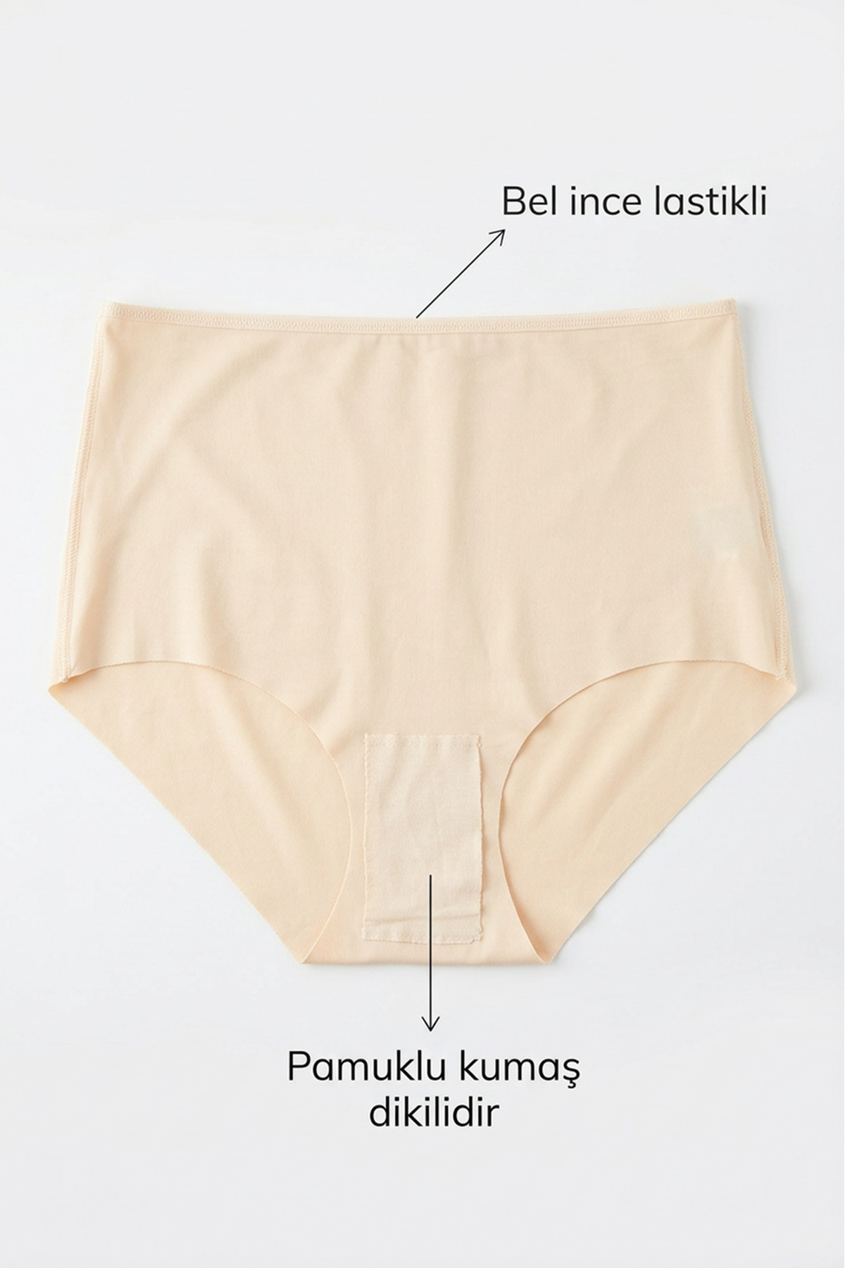 Nicoletta Kadın Külot Ekstra Yüksek Bel Lazer Kesim Esnek Iz Yapmayan 5 li Paket Polyester TARÇIN fotoğrafı 3 (önizleme)