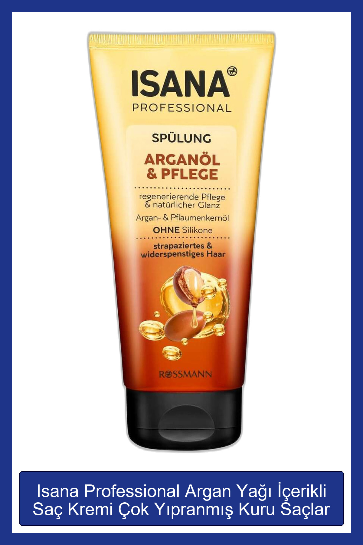 Isana Professional Professional Argan Yağı İçerikli Saç Kremi Çok Yıpranmış Kuru Saçlar 200 ml — IRM111