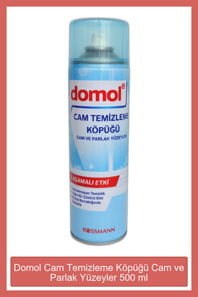 Domol Cam Temizleme Köpüğü Cam Ve Parlak Yüzeyler 500 Ml