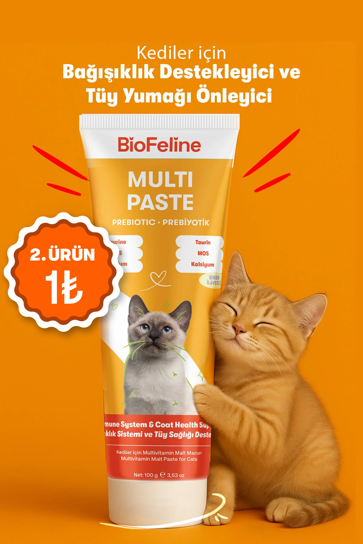 Bio Geline Multi Paste 100 g Multivitamin Macunu Kediler için Fiyatı, Yorumları