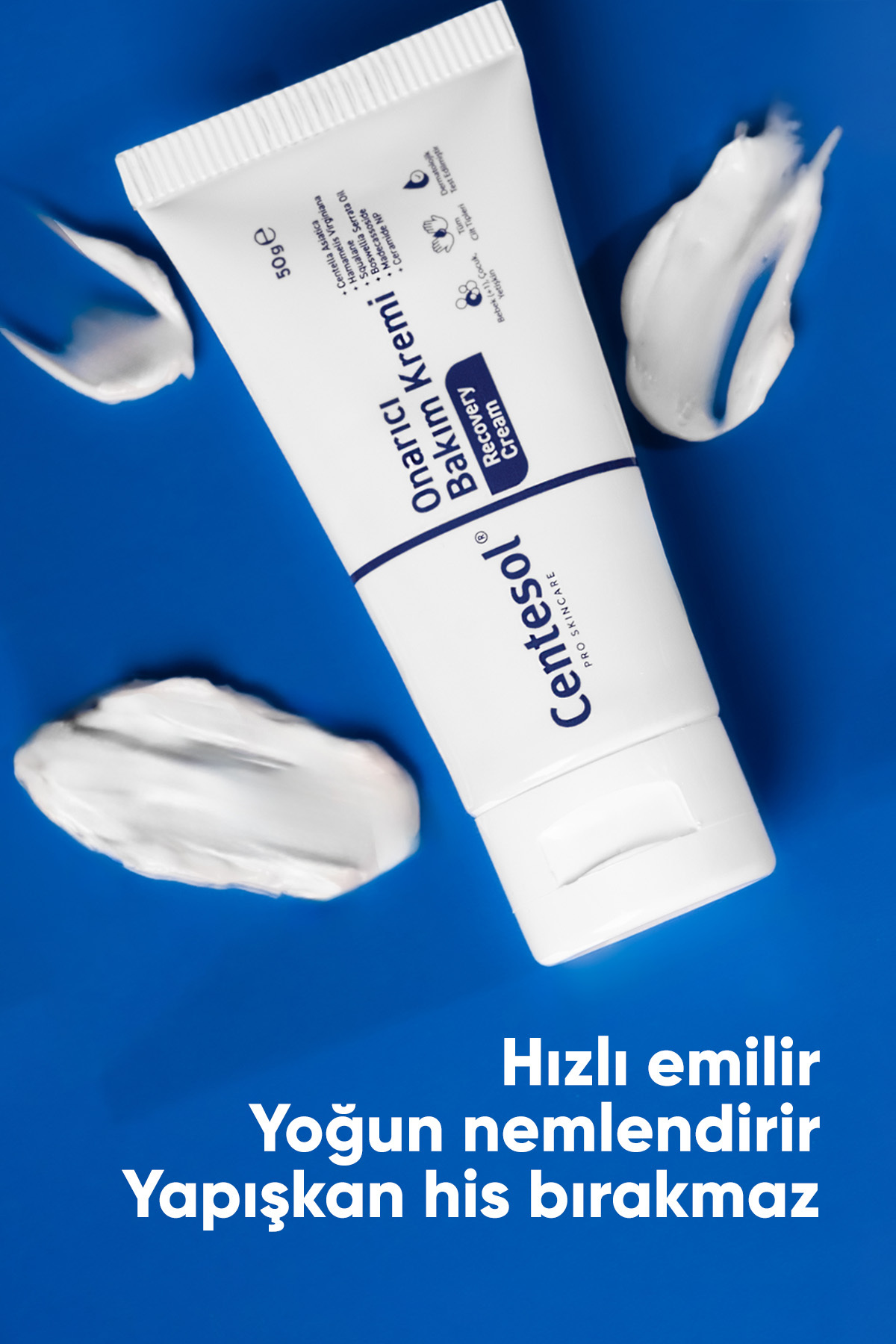Onarıcı Cilt Bakım Kremi Yoğun Nemlendirici Bariyer Güçlendirici Recovery Cica Cream 50 G — 8682644280622 — تصویر 9 از 11
