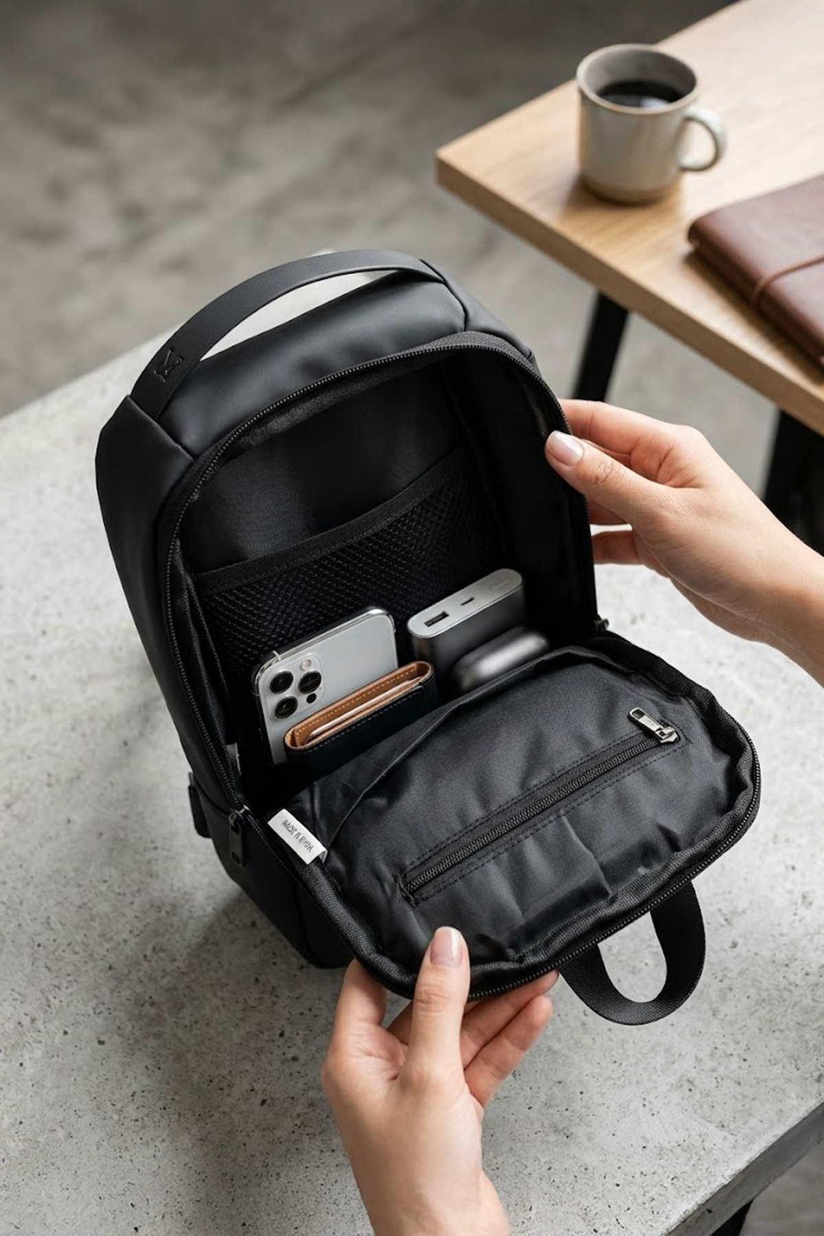 Torima  Omuz Çantası Şifreli Usb Şarjlı Günlük Çanta 88039 Siyah - Görsel 5