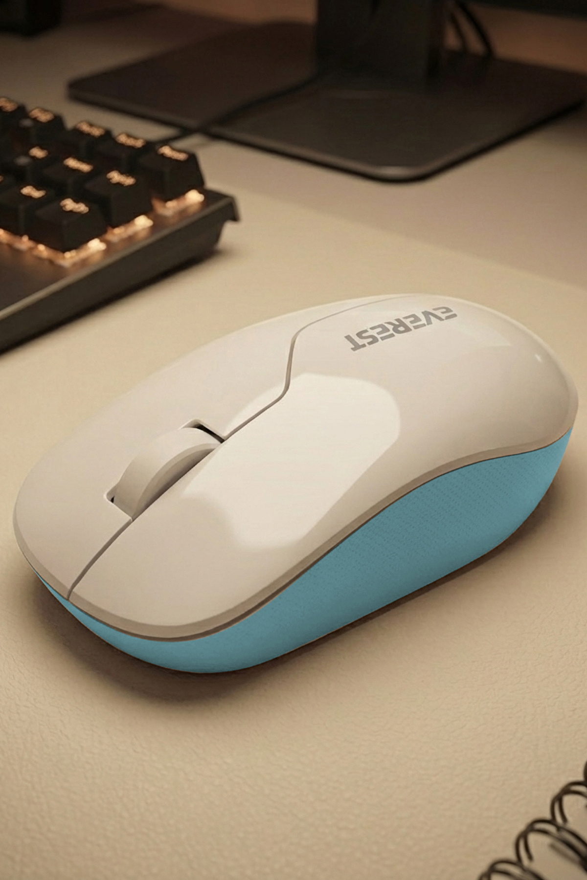 Mouse Kablosuz 2.4 Ghz SMW-973 Beyaz-Mavi 5