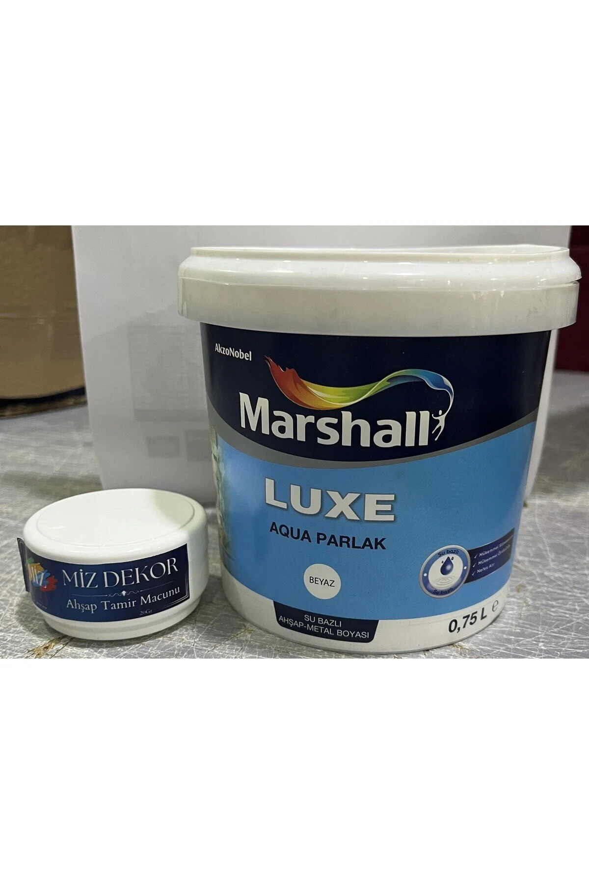 KITCHEN CABINET TILES COUNTERTOP PAINTING SET  REPAIR PASTE GIFT 0.75 L  WHITE