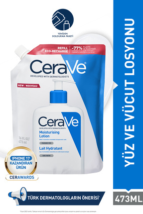 CeraVe Hyalüronik Asit & Seramid İçerikli Nemlendirici Vücut Losyonu REFILL Y...