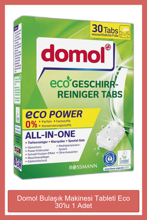 Domol Bulaşık Makinesi Tableti Eco 30'lu 1 Adet