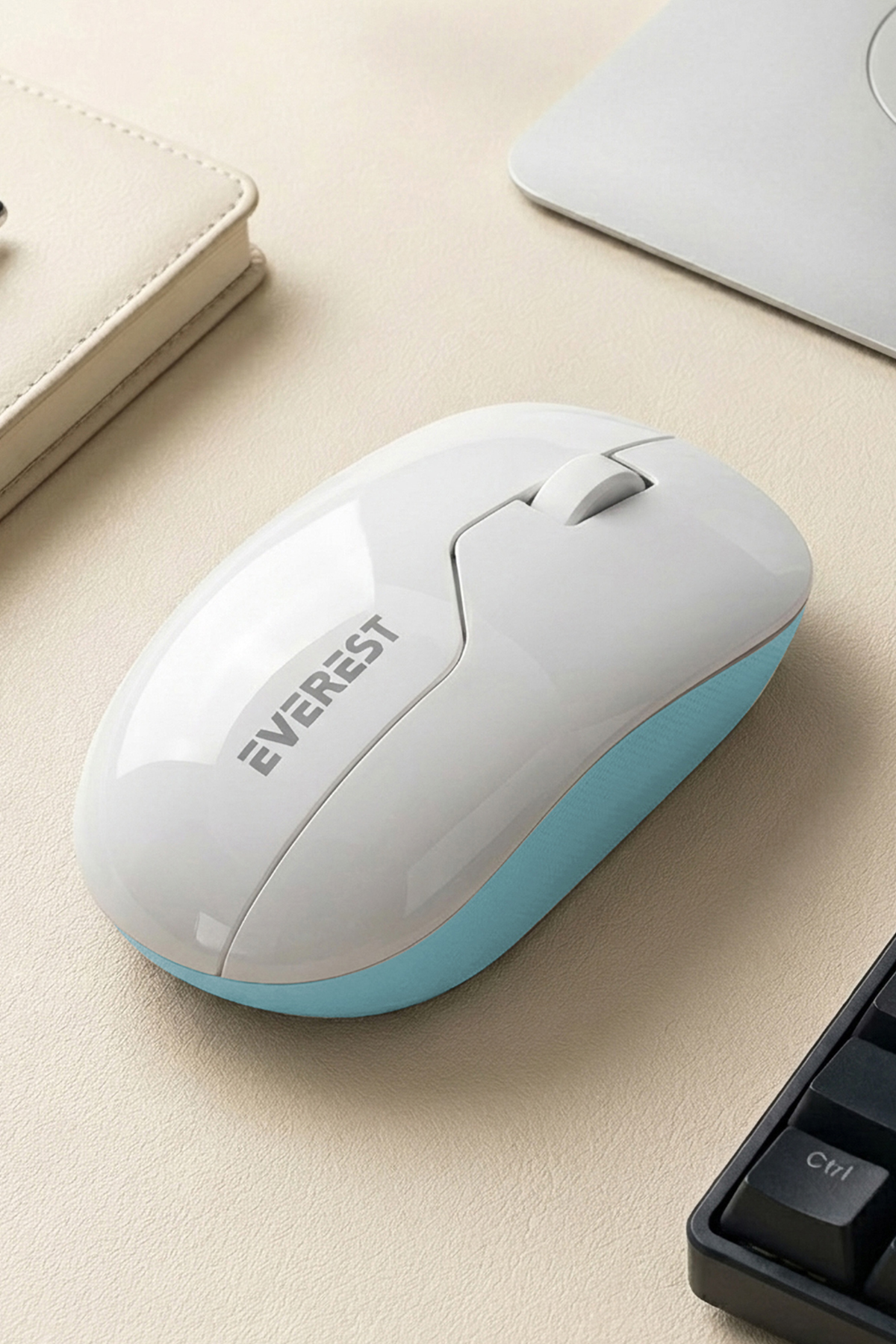 Mouse Kablosuz 2.4 Ghz SMW-973 Beyaz-Mavi 6