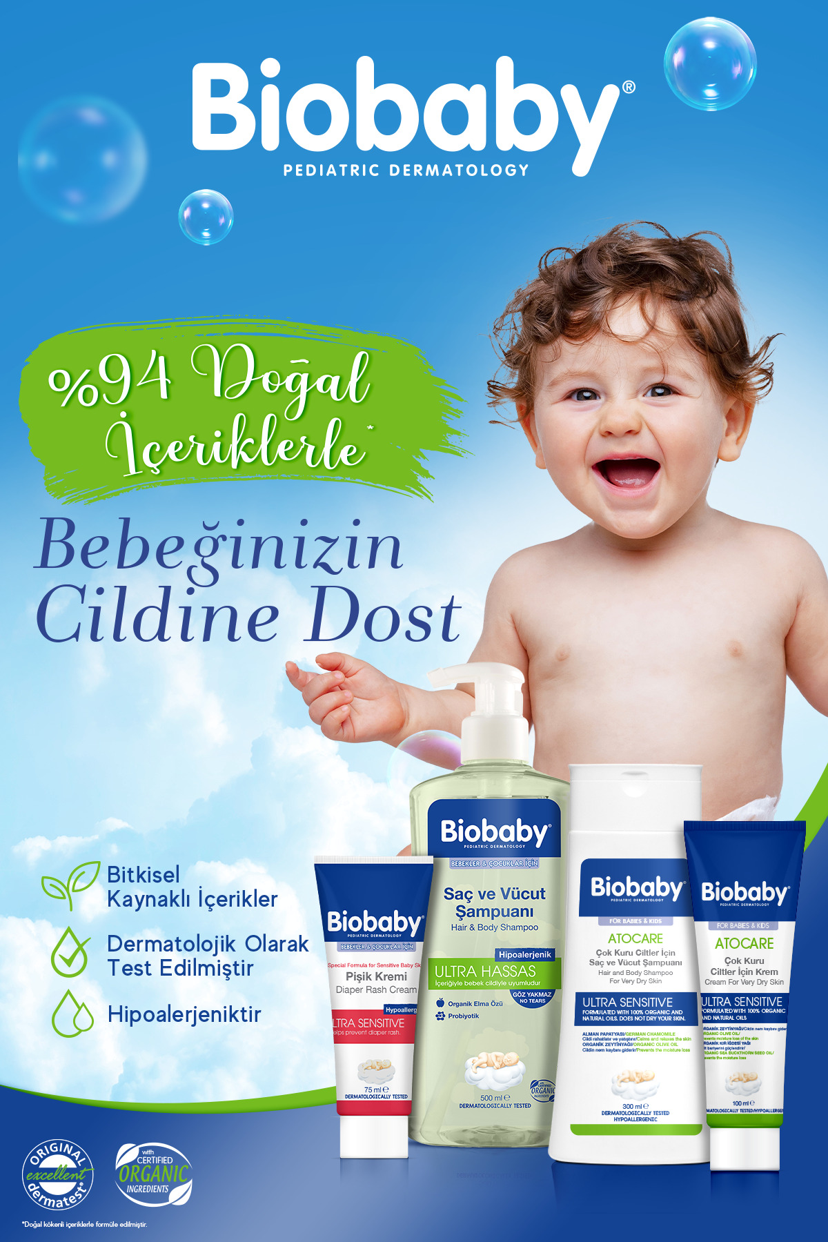 Biobaby Atopicare Clinical Atopi Eğilimli Ciltler Için Besleyici Krem 500 ml - Seramid Microbiome Tech fotoğrafı 5 (önizleme)