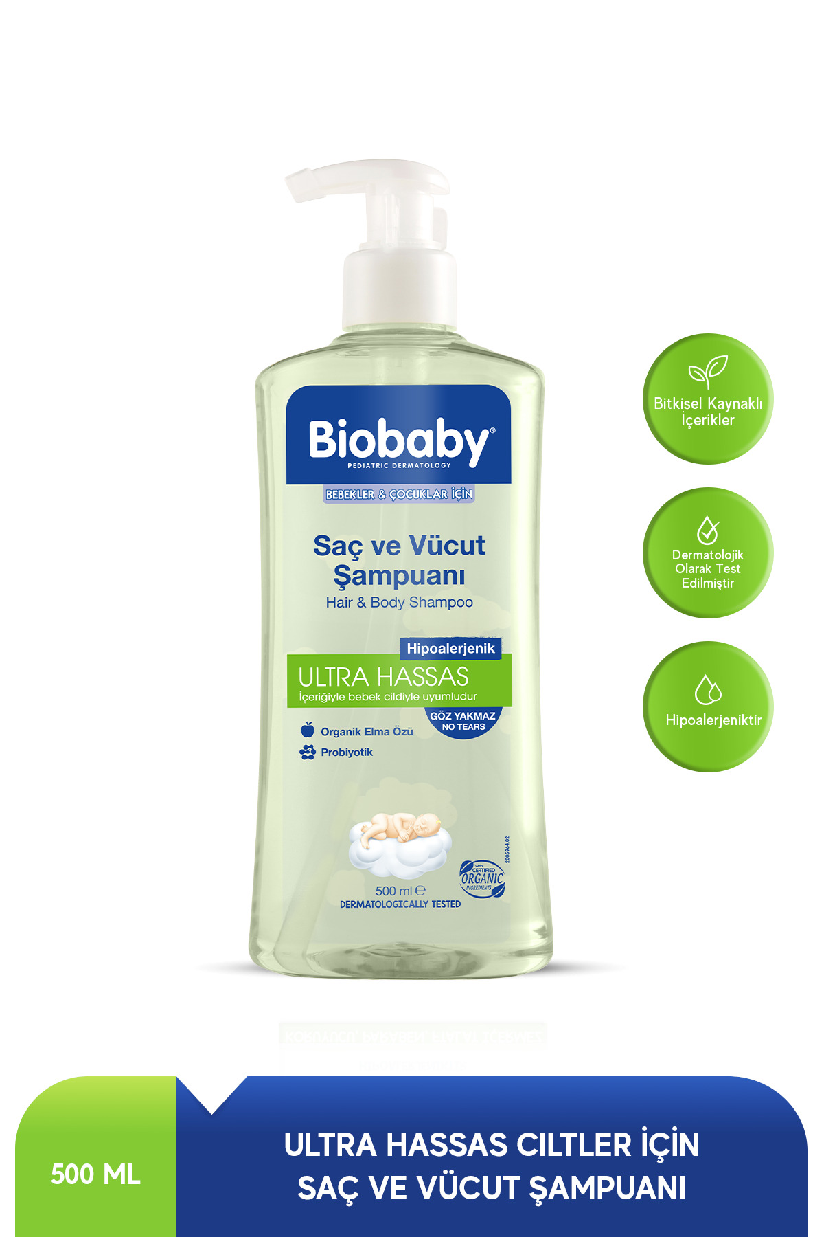 Biobaby Ultra Hassas Saç Ve Vücut Şampuanı 500 ml Prebiyotik Alman Papatyası - Organik Içerik - Fiyatı, Yorumları