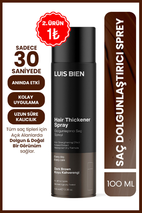 Luis Bien Saç Dolgunlaştırıcı Sprey Koyu Kahverengi 100 ml – Hacim Veren Amon...