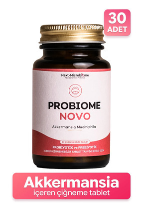 Next Microbiome Probiome-novo Akkermansia Muciniphila Içeren Çiğneme Tablet (...