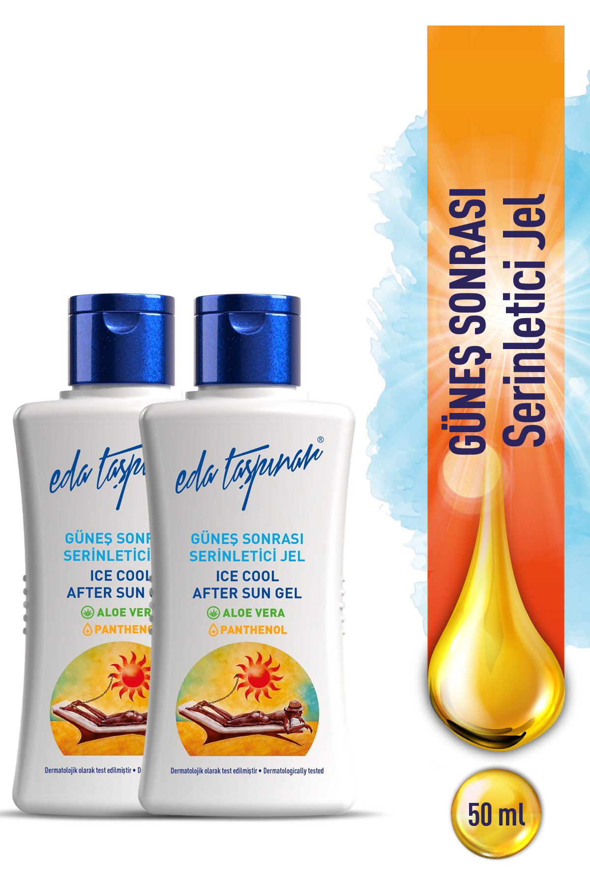 Eda Taşpınar Mini Boy After Sun Aloe Vera Jel – Serinletici & Nemlendirici Bakım 50 ml x 2 ADET — EDA-00152