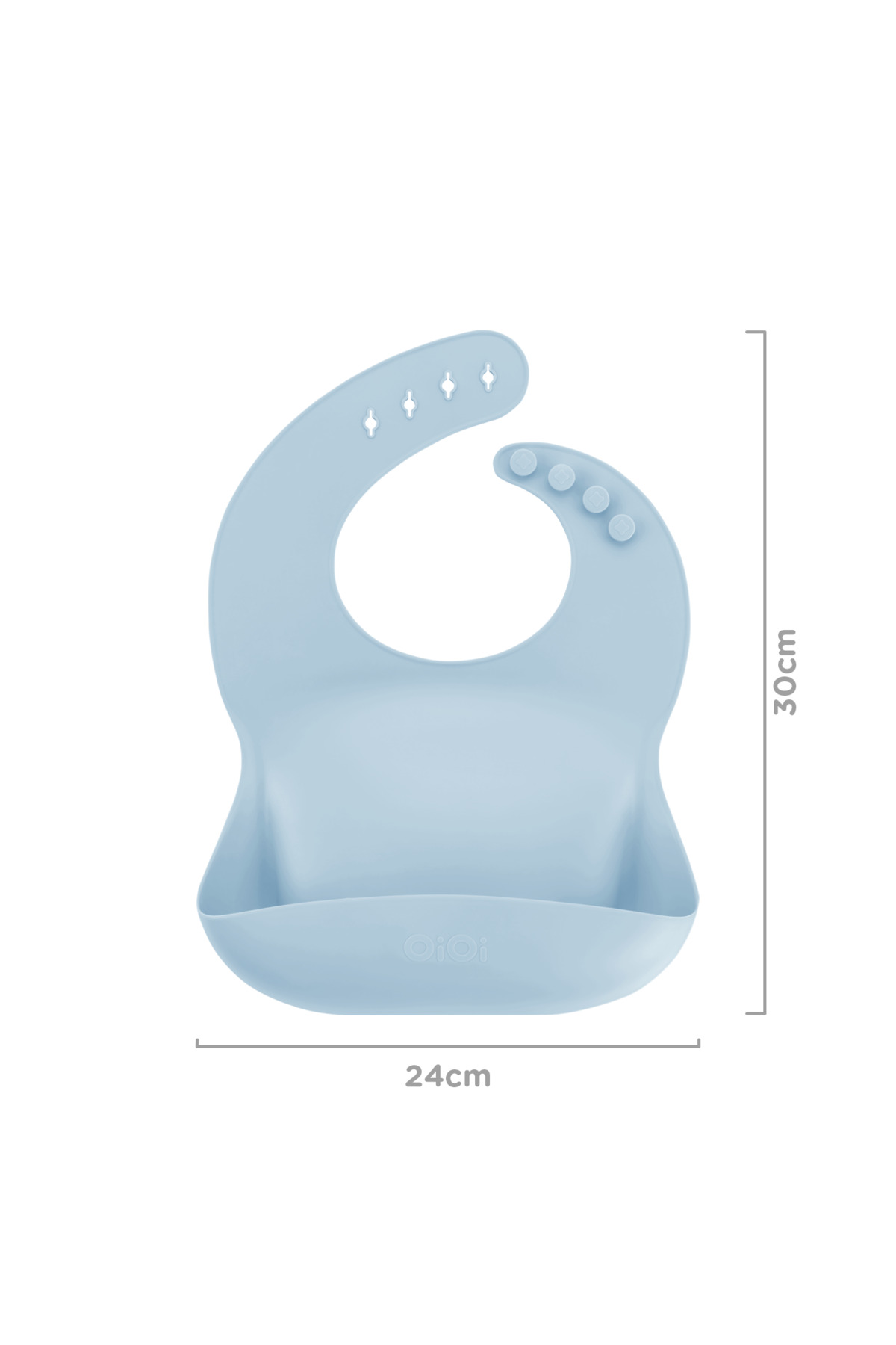OiOi Basic Silikon Önlük Mineral Blue fotoğrafı 2 (önizleme)