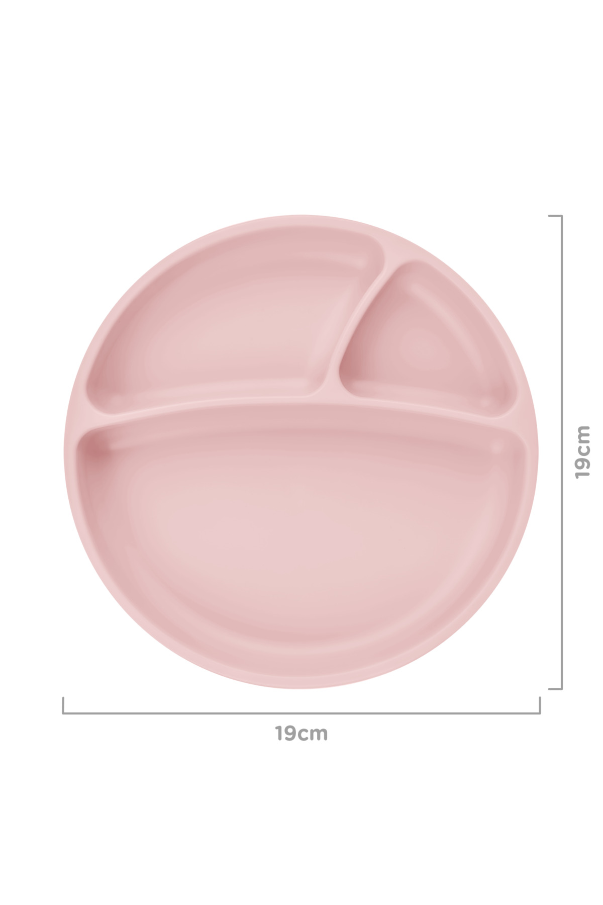 OiOi Vakum Tabanlı Silikon Tabak - Nam Nam Kaşık 2'li Set - Pembe fotoğrafı 2 (önizleme)