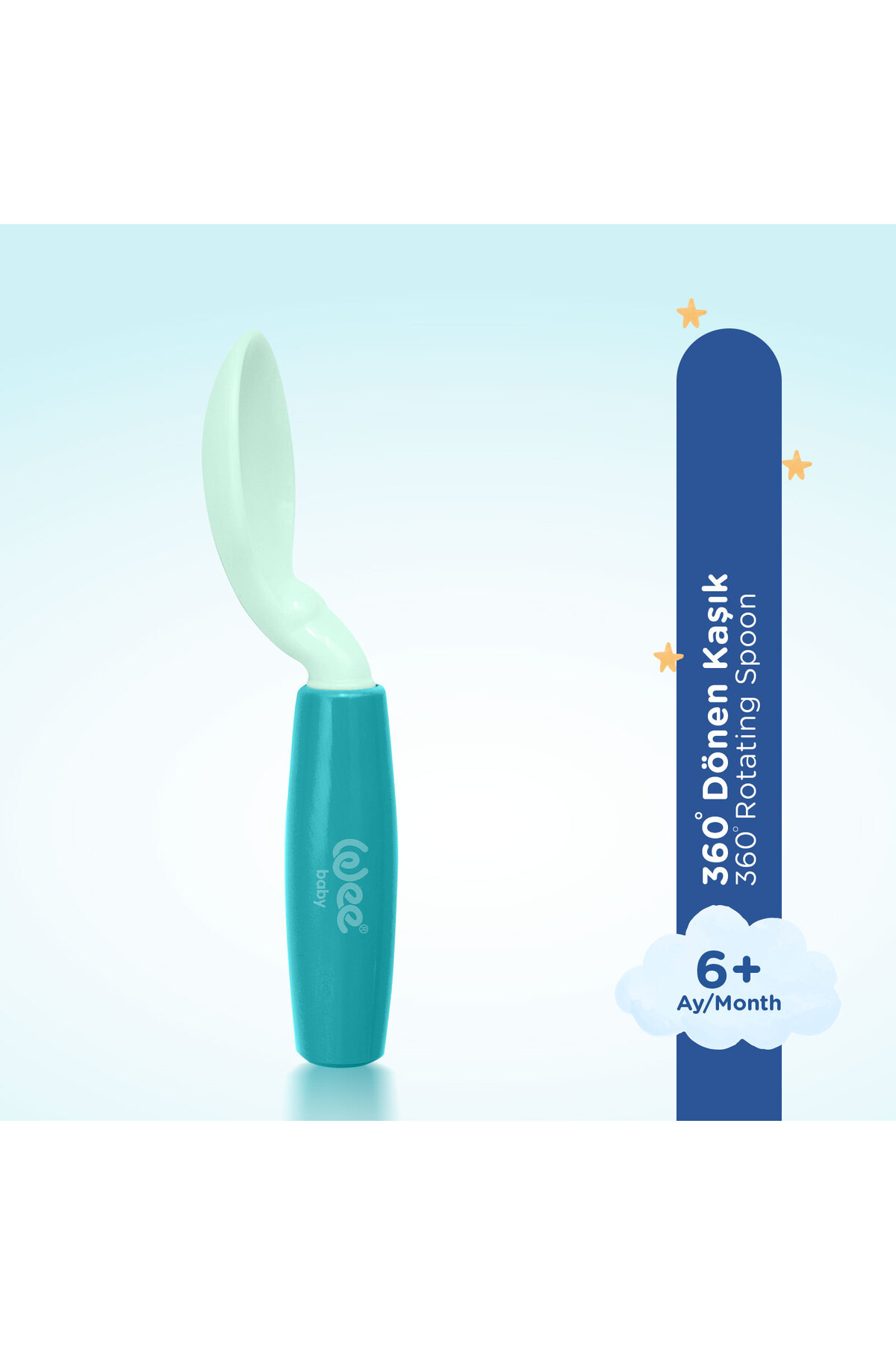 Wee Baby 360 Dönen kaşık Turkuaz 1 Adet fotoğrafı 2 (önizleme)