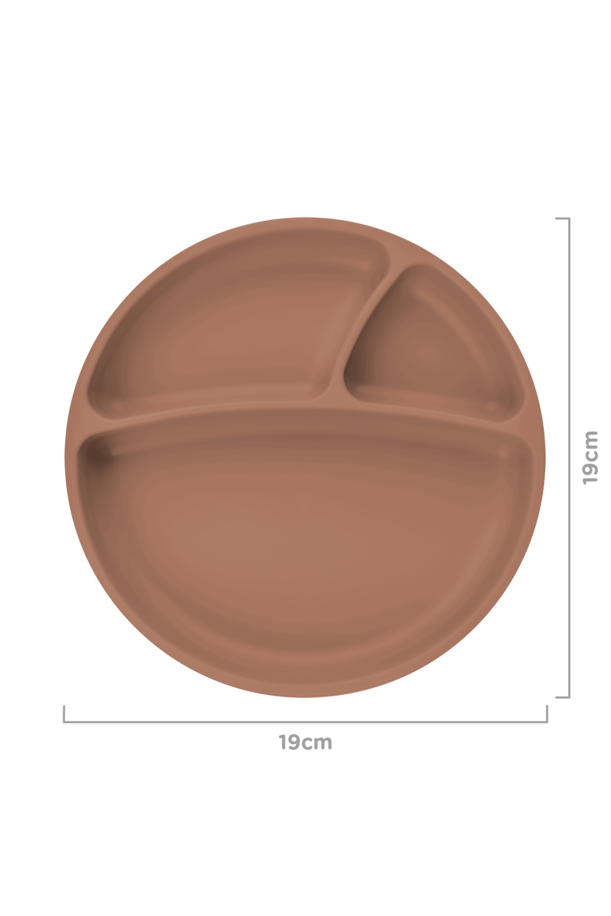 OiOi Silikon Tabak Vakum Tabanlı Porsiyon - Woody Brown fotoğrafı 2 (önizleme)