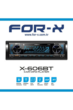 For-X X-606BT ÇİFT USB 3 AMFİ ÇIKIŞLI OTO TEYP