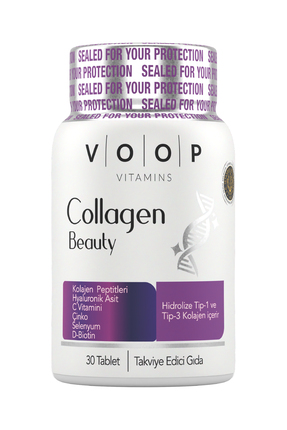 VOOP Collagen Beauty Tip 1 Ve Tip 3 | Kolajen Hyaluronic Asit Q10 Biotin Çink...