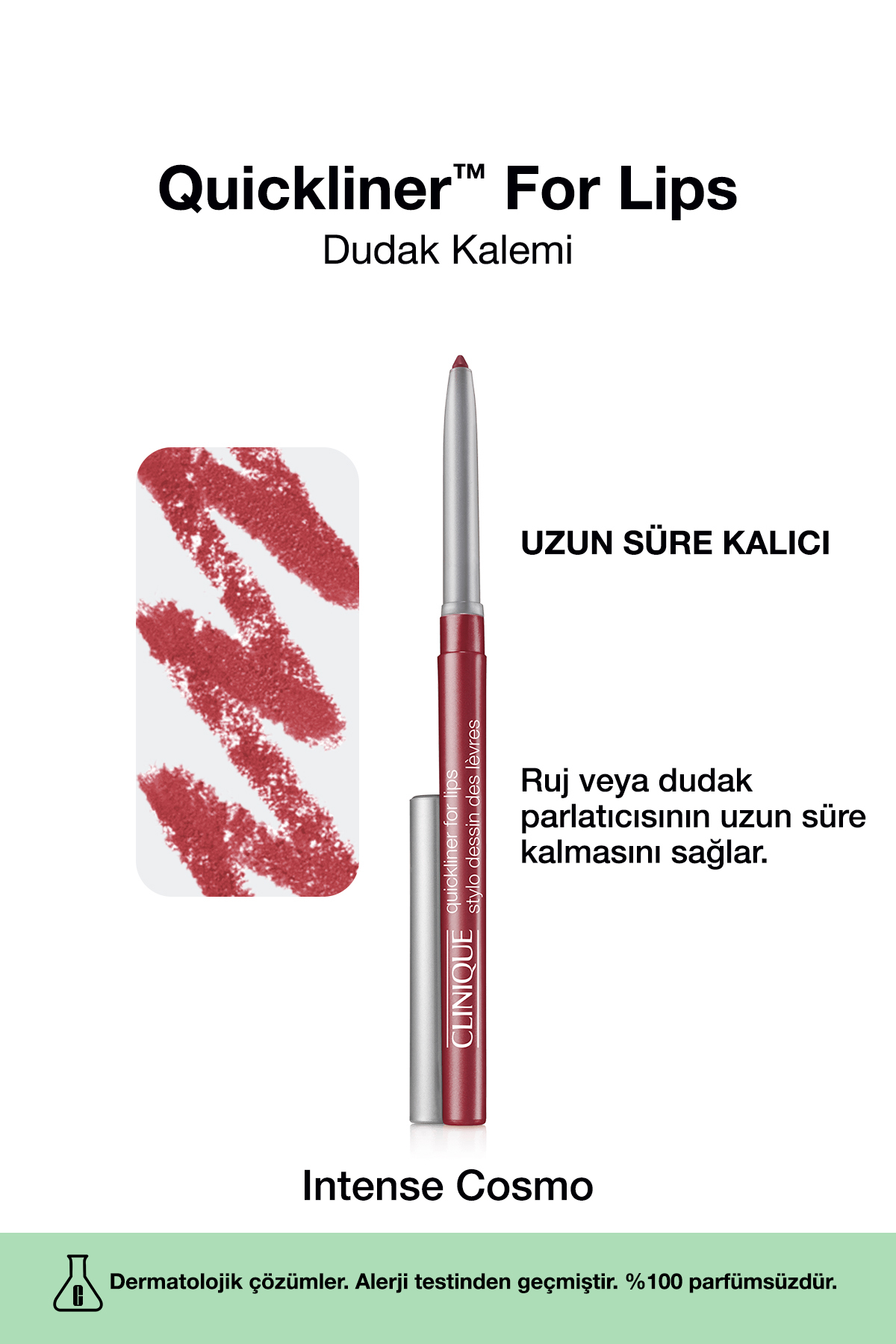 Clinique Quickliner For Lips Dudak Kalemi - Renk: Intense Cosmo 0.3g | Uzun Süre Kalıcı — قرمز 4771