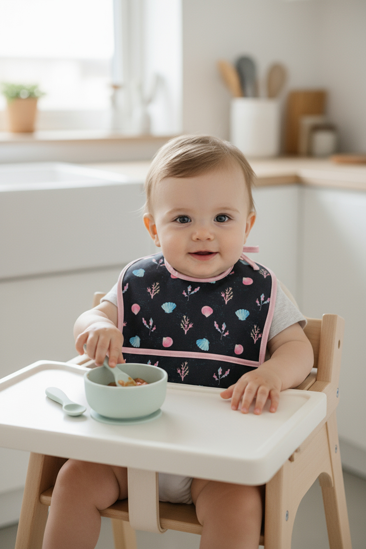 HAMUR Proof 3'lü Sıvı Su Geçirmez Bebek Mama Önlüğü Ağız Silme Mendili Bağlamalı 3 Prç PembeGrup 6-24 Ay fotoğrafı 6 (önizleme)