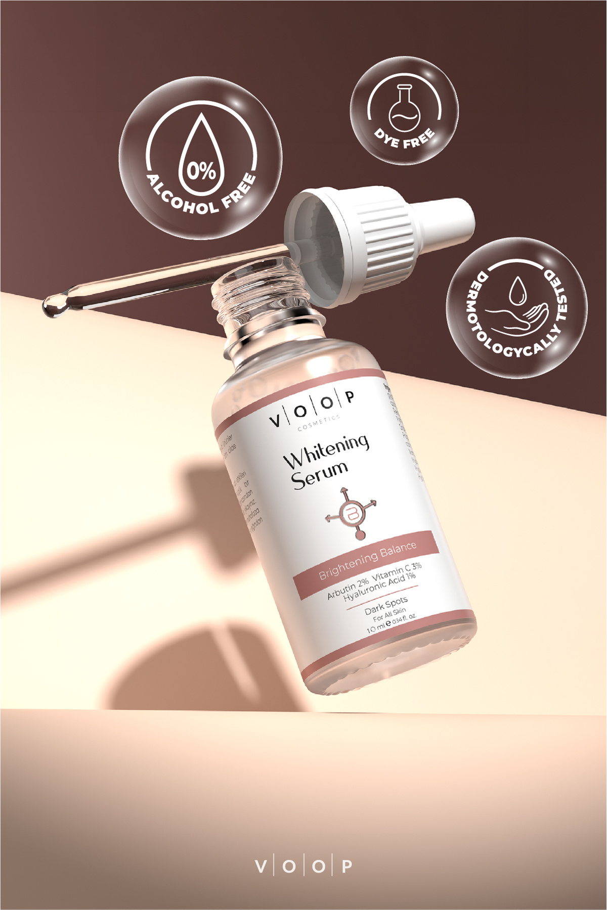 Whitening Ton Eşitleyici Mini Beyazlatıcı Serum 10 ml | %2 Arbutin, %3 Vitamin C, %1 Hyaluronik Asit — 641 — تصویر 6 از 7