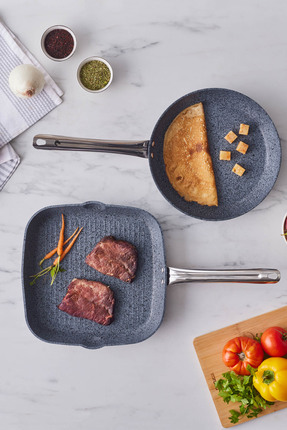 Karaca Biogranit Monet 2 Parça Tava Grill Set Siyah