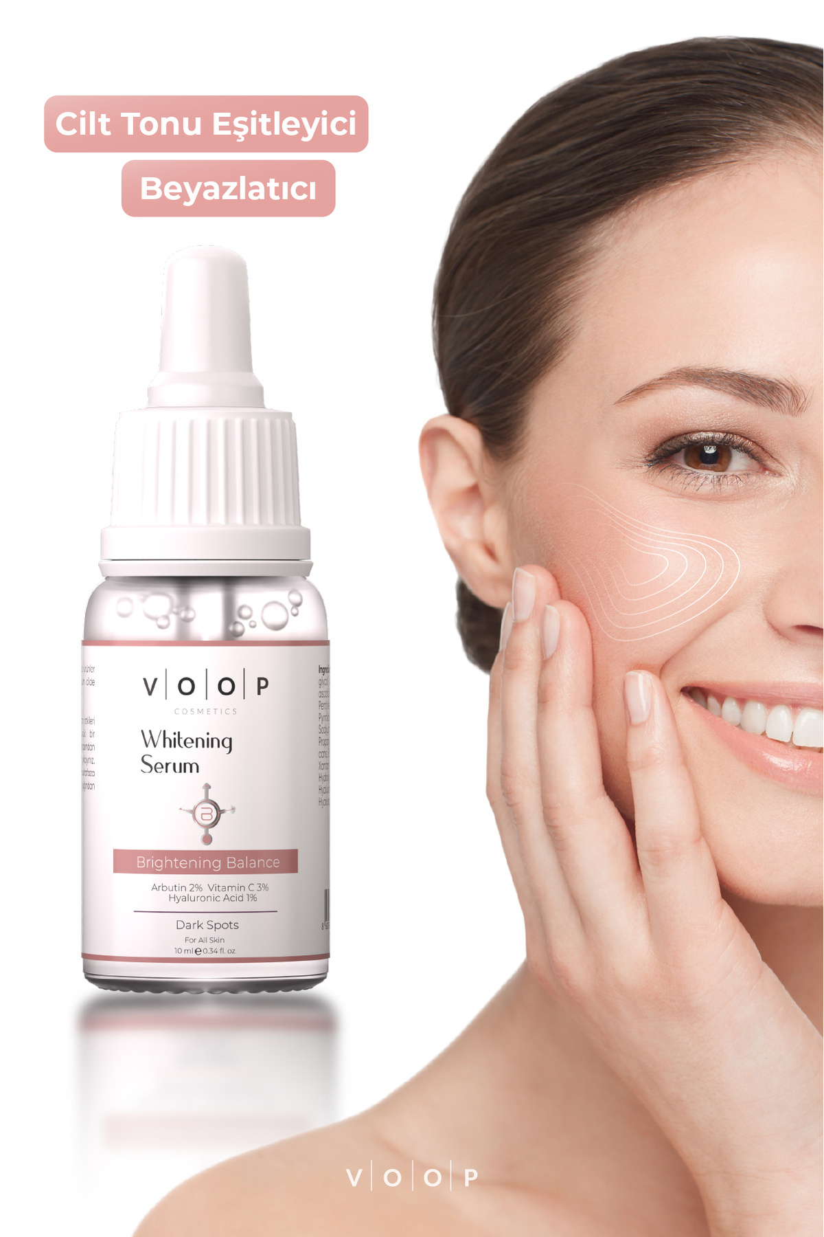 Whitening Ton Eşitleyici Mini Beyazlatıcı Serum 10 ml | %2 Arbutin, %3 Vitamin C, %1 Hyaluronik Asit — 641 — تصویر 4 از 7