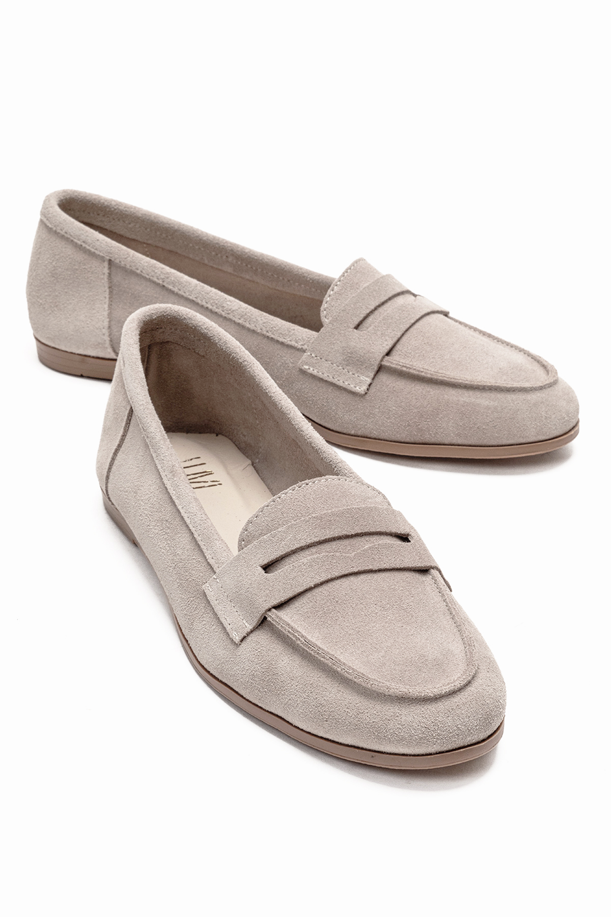 LuviShoes F02 Γυναικείες Μπαλαρίνες Beige Suede