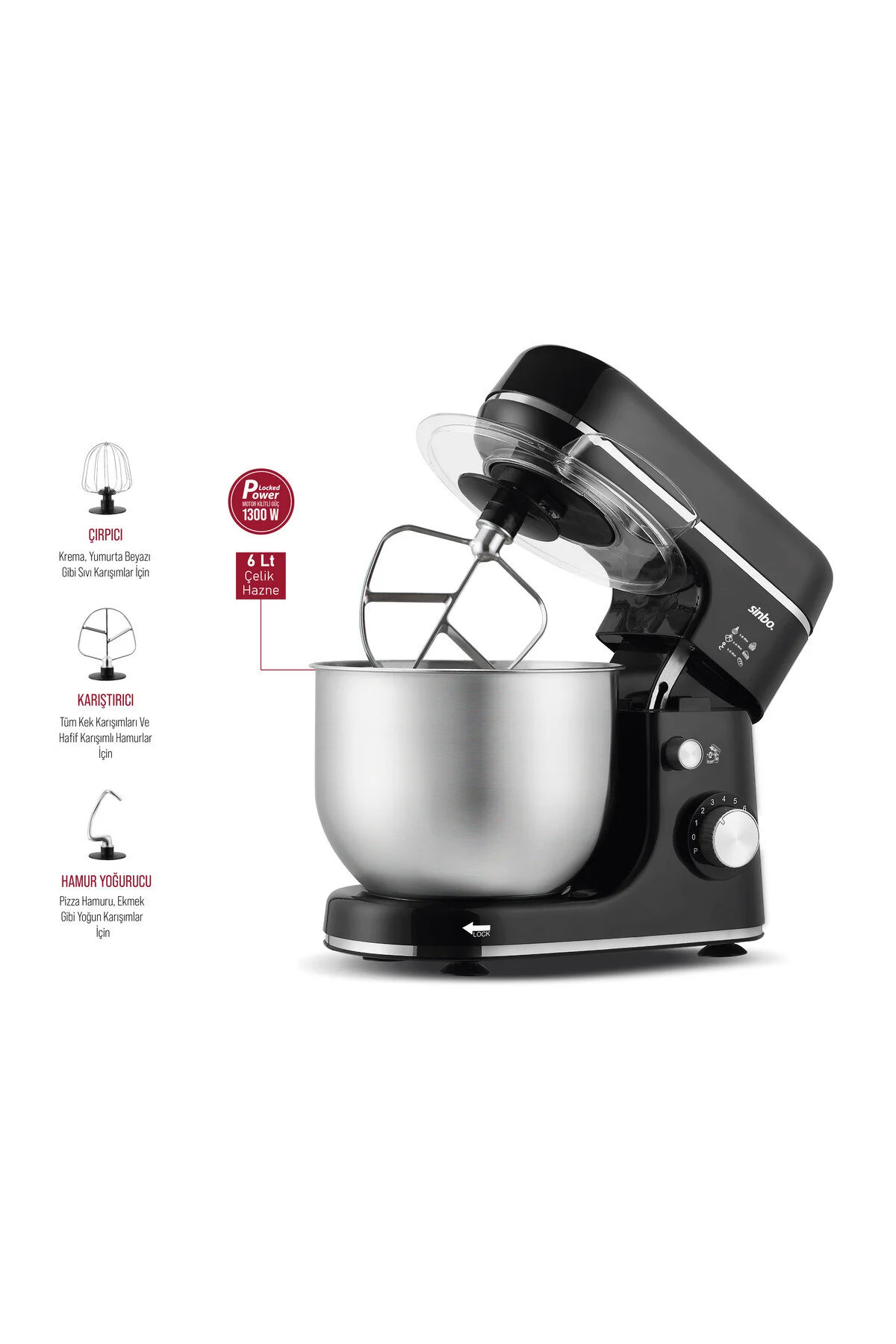 SMX-2769Stand Mixer 1300W 6Lt