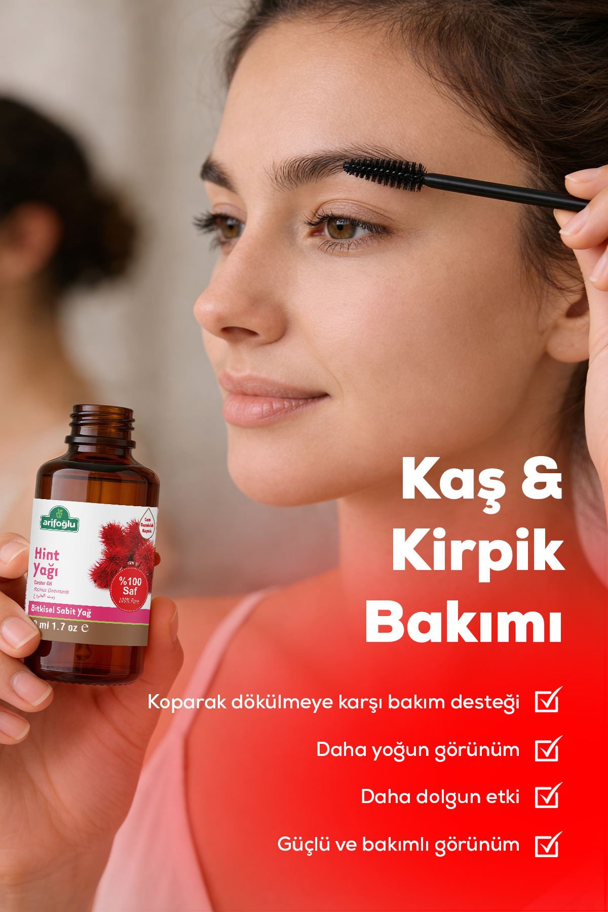 Hint Yağı Soğuk Sıkım 50ml %100 Saf ve Doğal Castor Oil Ricinus communis L. — 600 14 030 — تصویر 6 از 8