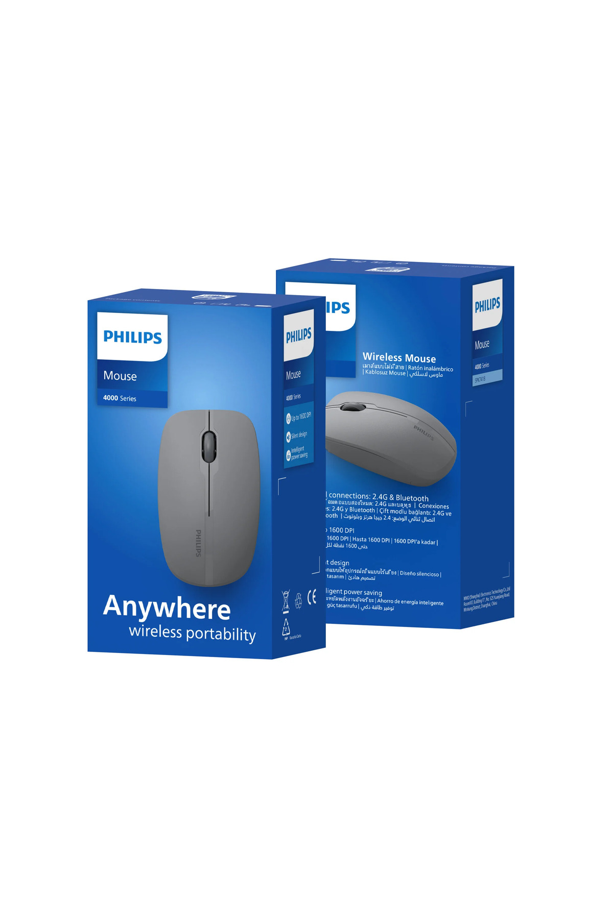 SPK7418 Kablosuz 1600 DPI 3 Tuşlu Optik Mouse Gri 8
